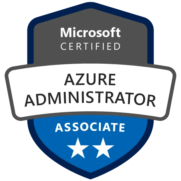 Microsoft AZ-104 Azure Administrator Associate 證照徽章