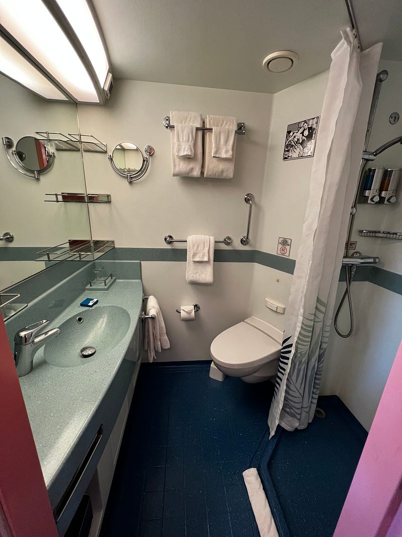 郵輪房間精緻衛浴設施