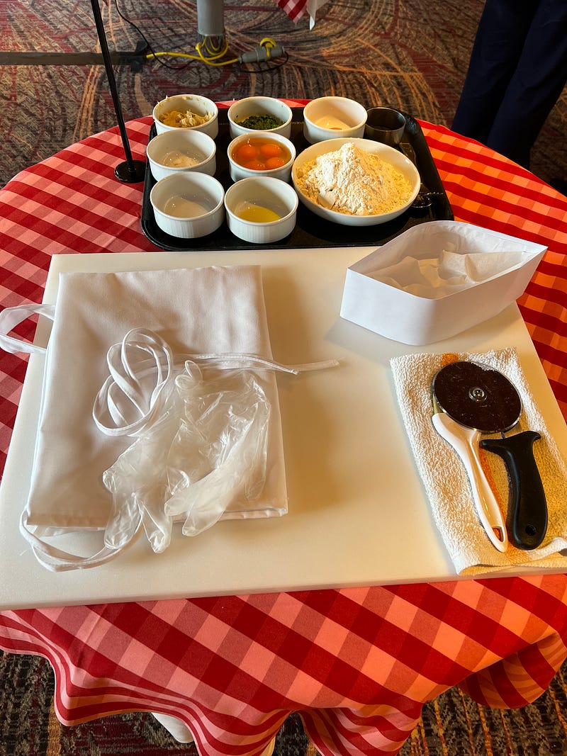 郵輪義大利麵料理課程準備