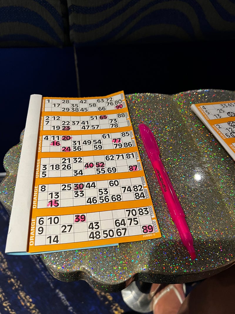 郵輪賓果遊戲卡片