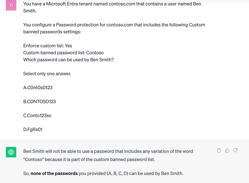 ChatGPT對考題的獨立見解