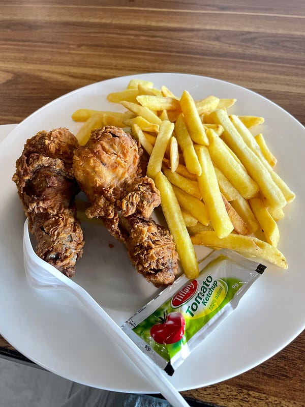 斐濟美食街炸雞薯條