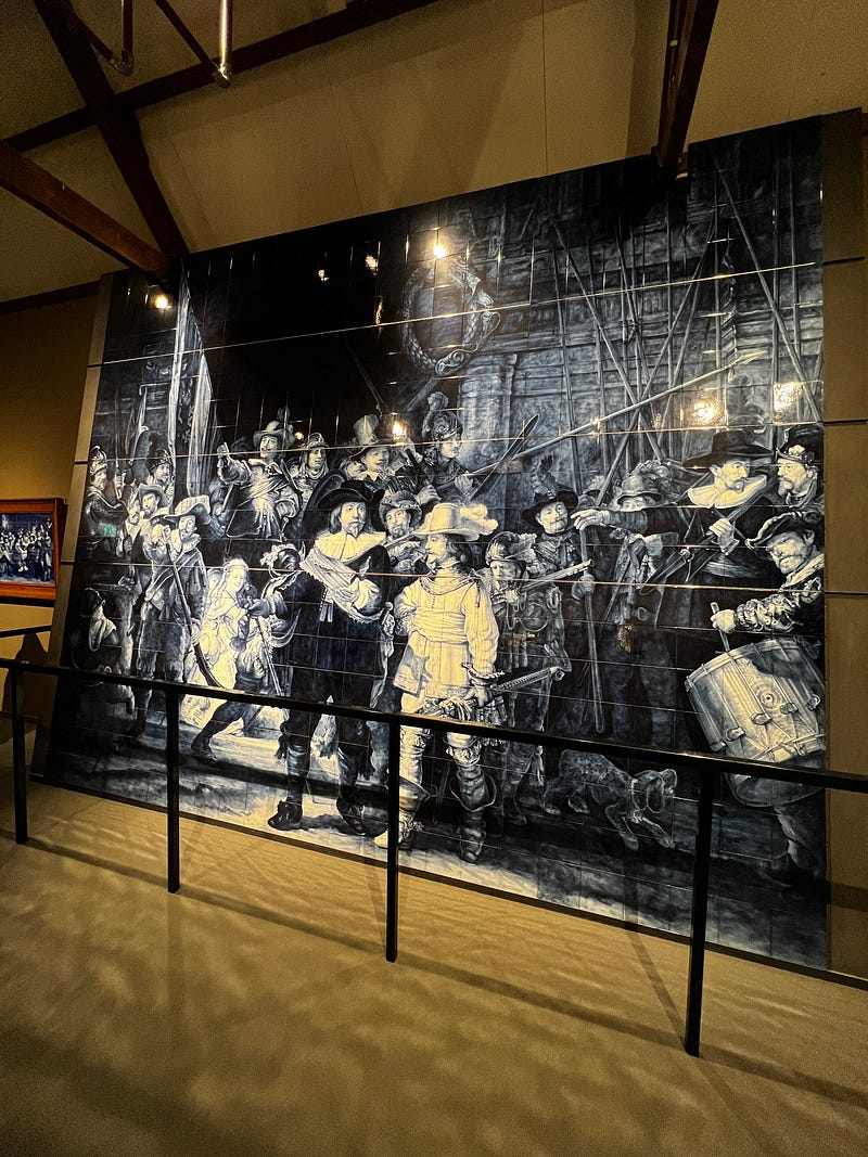 台夫特藍瓷林布蘭夜巡