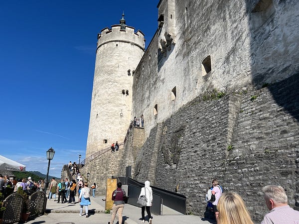 要塞山頂眺望阿爾卑斯山景