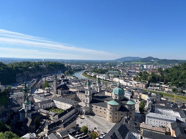 薩爾斯堡要塞俯瞰城市全景