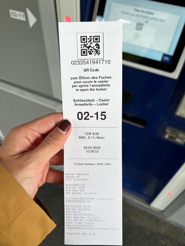 瑞士火車站置物櫃設施