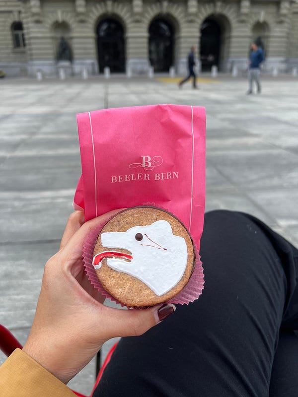 瑞士伯恩可愛熊塔糕點