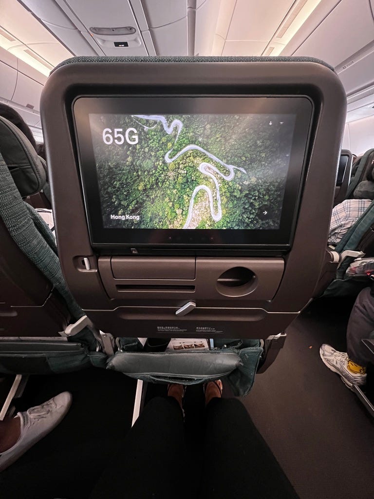 歐洲獨旅回程國泰航空機艙