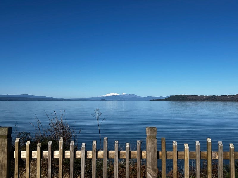 Taupo 湖畔早餐美景