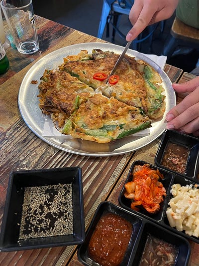 韓式烤肉與配菜