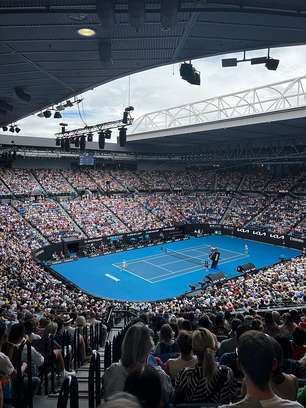 澳網比賽進行中