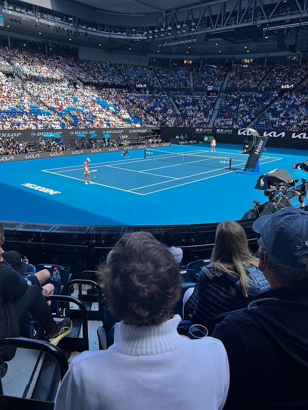 澳網球場絕佳位置