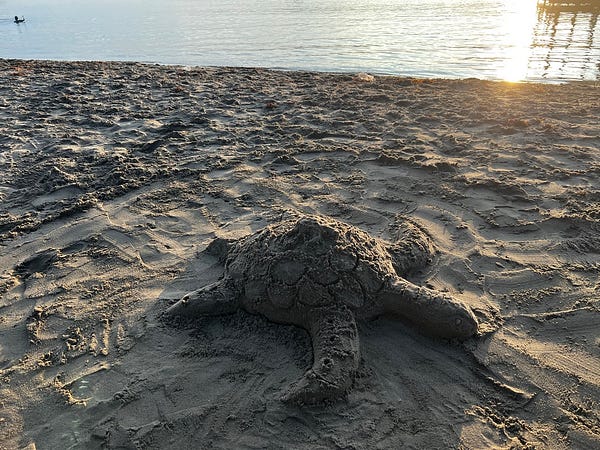 Mele Beach 夕陽景色